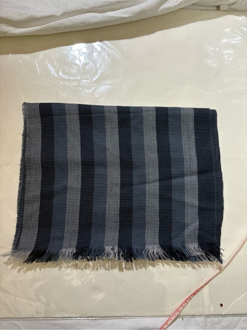 Banana Republic Black and Gray Checkered wool blend Scarf
